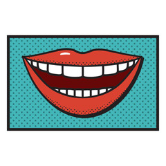 Smiling mouth comic