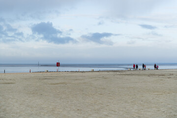 Ein Tag im Dezember in Norddeich am Strand