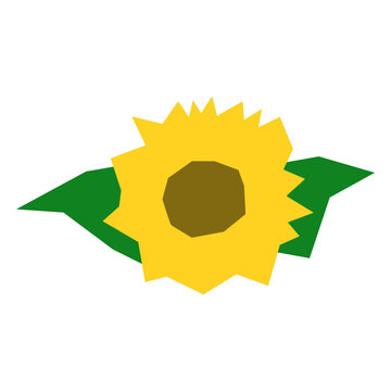 Flat handcut sunflower