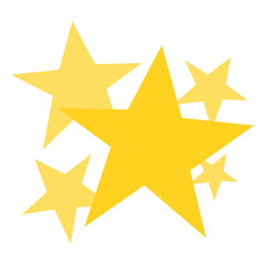 Obraz premium Five yellow stars