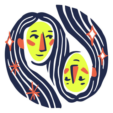 Zodiac signs gemini semi flat