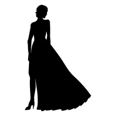 Prom dress silhouette © Vexels