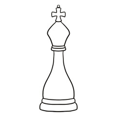 King simple chess piece stroke