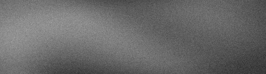 Abstract wide background featuring a high-quality grainy texture with smooth gradients of black, white, and grey tones, ideal for minimalist wallpaper designs