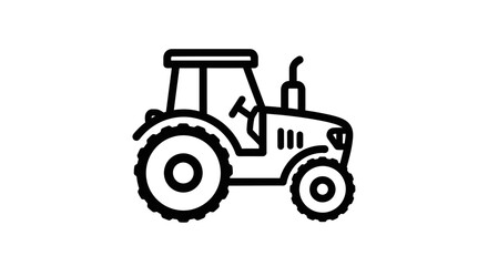 Fototapeta premium Icon of a Compact Tractor for Agricultural and Farming Use