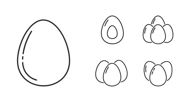 Close-up of Fresh Egg with Different Eggshell Patterns and Textures