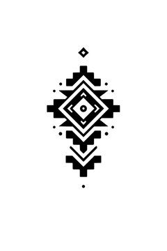 Totemic Step Pattern &ndash; Minimalist Pre-Inca Geometric Vector Symbol