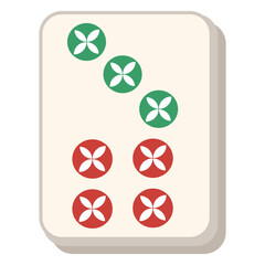 Mahjong seven of dots tile