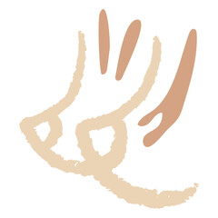 Obraz premium Breast hand drawn feminism