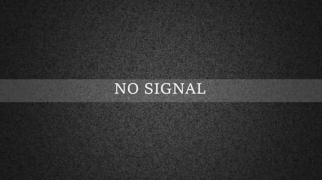 Television Static Screen With White NOSIGNAL Text Overlay no signal noise