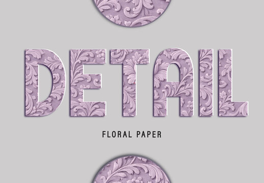 Ornamental Paper Text Effect