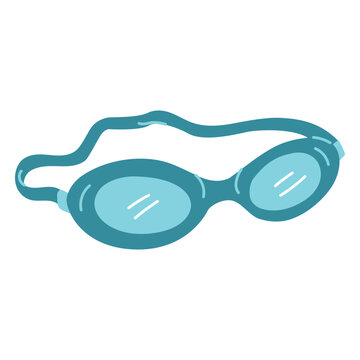 Swimming flat goggles