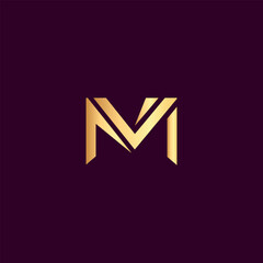 letter m text logo design vector