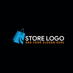 ecommerce online store logo design vector