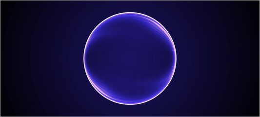 neon futuristic 3d sphere of blue purple glowing digital waves particles future technology concept engineering science abstract energy orb data innovations , abstract blue background with circles © nijom
