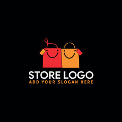 ecommerce online store logo design vector