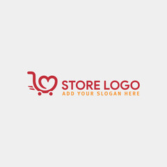ecommerce online store logo design vector