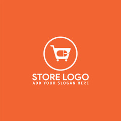 ecommerce online store logo design vector