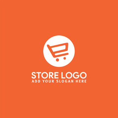 ecommerce online store logo design vector