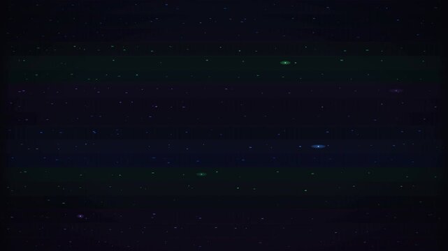 Colorful horizontal data streams with flowing dots and bright orbs across parallel tracks