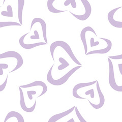 seamless pattern with pink hearts