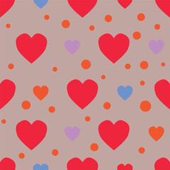 valentine day, valentine seamless pattern with hearts design for fabric, cotton, wallpaper, satin, carpet.
