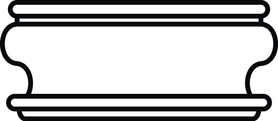 Baseboard profile outline illustrating house interior architectural decorative element © anatolir