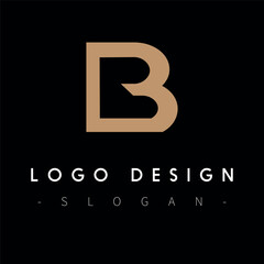 Modern Minimalist Logo Design on Black Background with Bold Tan Geometric Line Art for Luxury Branding Corporate Initial Icon Professional Graphic Symbol Mark