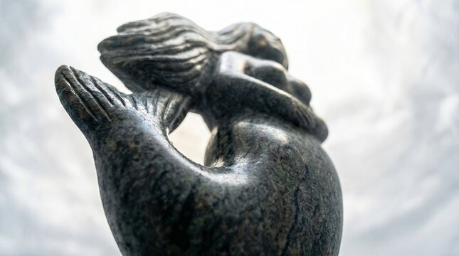 Sedna Inuit goddess soapstone sculpture