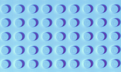 Obraz premium Lviv, Ukraine - December 29, 2024: LEGO Classic Blue Baseplate background