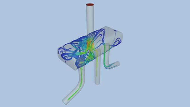 Manifold airflow simulation - CFD simulation Computational fluid dynamics