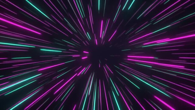 Neon abstract motion background dark theme