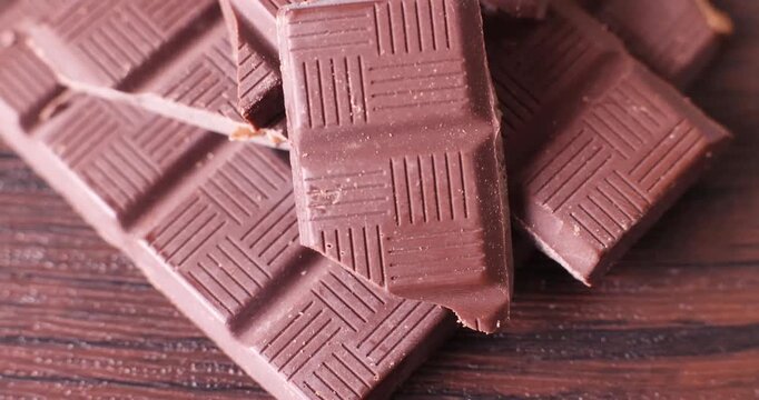 delicious, bitter chocolate on a dark background
