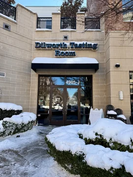 The Dilworth Tasting Room DTR Mediterranean inspired restaurant in SouthPark in Charlotte, NC covered in snow
