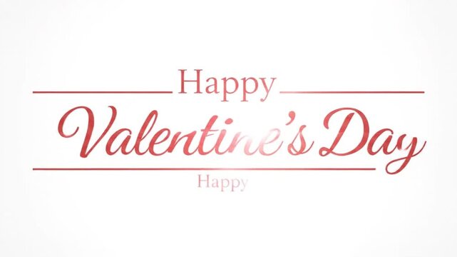 Happy Valentine's Day Greeting Card with Red Text