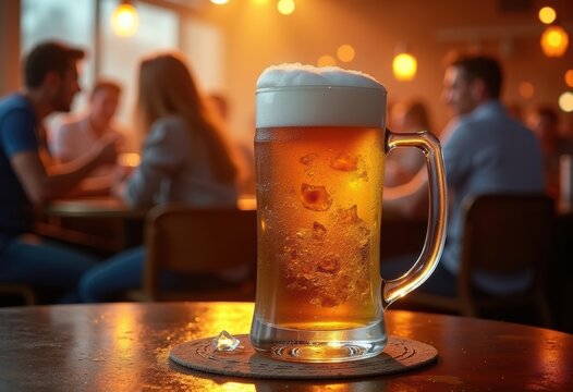 Chilled Beer Overflow Sparkling Headfest Mug Cheers Sports Hall
