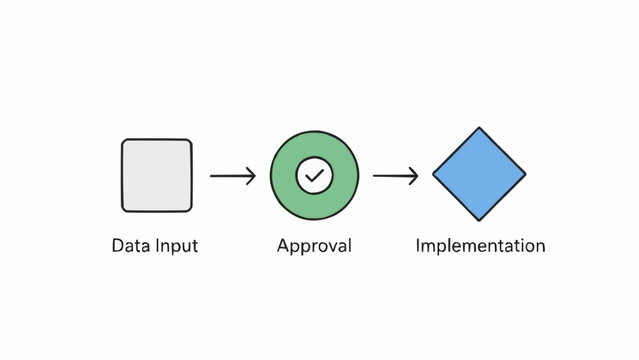 Flowchart Approval Process Business Steps.