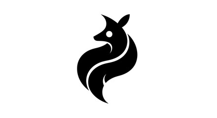 Obraz premium Abstract black and white animal logo