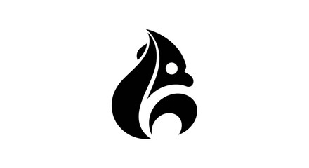 Fototapeta premium Abstract black and white shape design