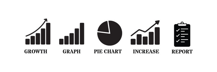 Business Growth Graph Analytics Icon