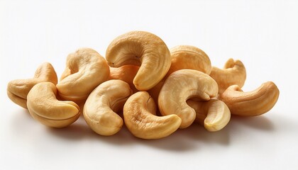 premium roasted cashew nut on white background