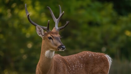 Fototapeta premium Roebuck - male roe deer; Roe deer - goat