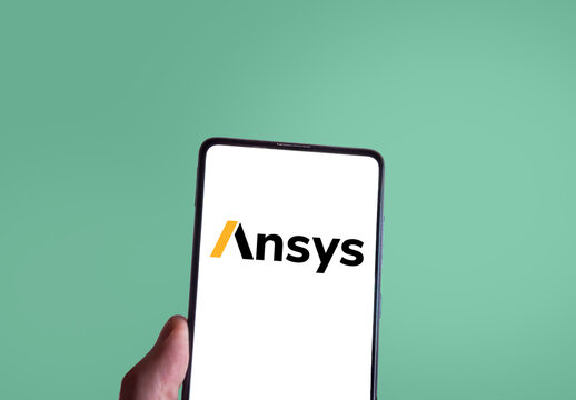 Ansys logo on a smartphone screen. Link&ouml;ping, &Ouml;sterg&ouml;tland, Sweden. 02-06-2026.