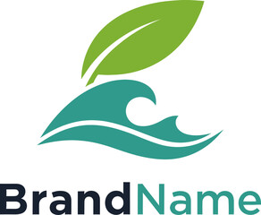 Fototapeta premium Eco friendly brand logo template design.