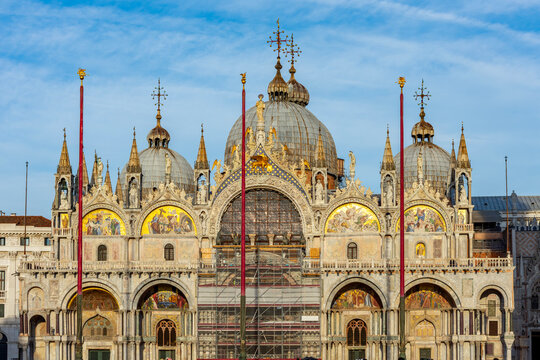 San Marco square with St. Mark's basilica in Venice, Italy