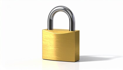 Fototapeta premium padlock isolated on white background