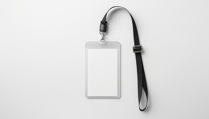 Unmarked ID Badge with Monochrome Lanyard &ndash; Access for Corporate Events