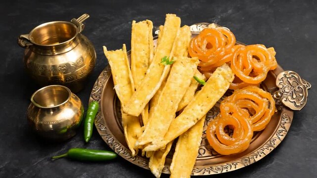 gujarati fafda with jalebi india food video