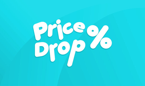 A vibrant vector design featuring bold "Price Drop"