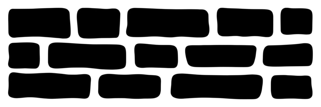 Abstract black wavy frame and playful text box doodle, Irregular organic shapes and fun hand drawn borders for creative banners. Vector illustration isolated on white background.